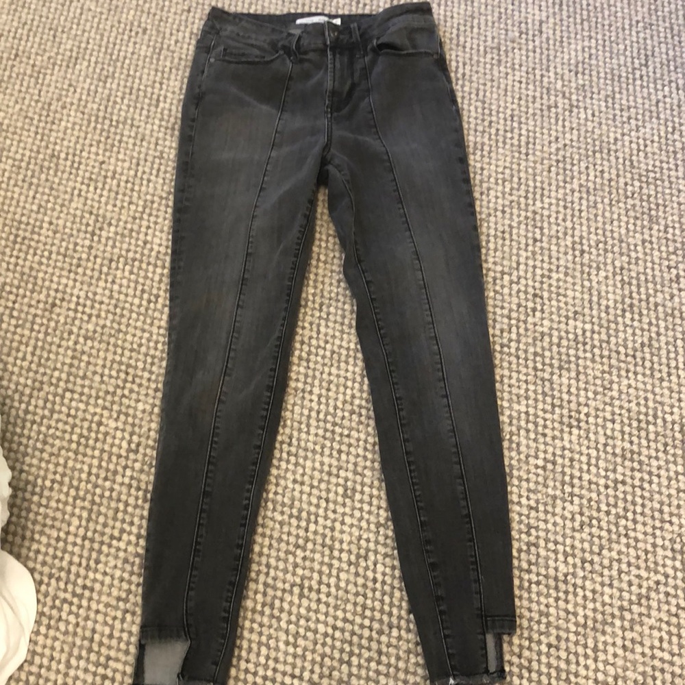 High waisted black jeans